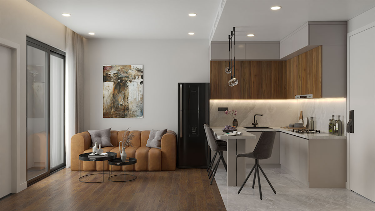 Nội thất căn hộ 1 phòng ngủ + nhà anh Khang