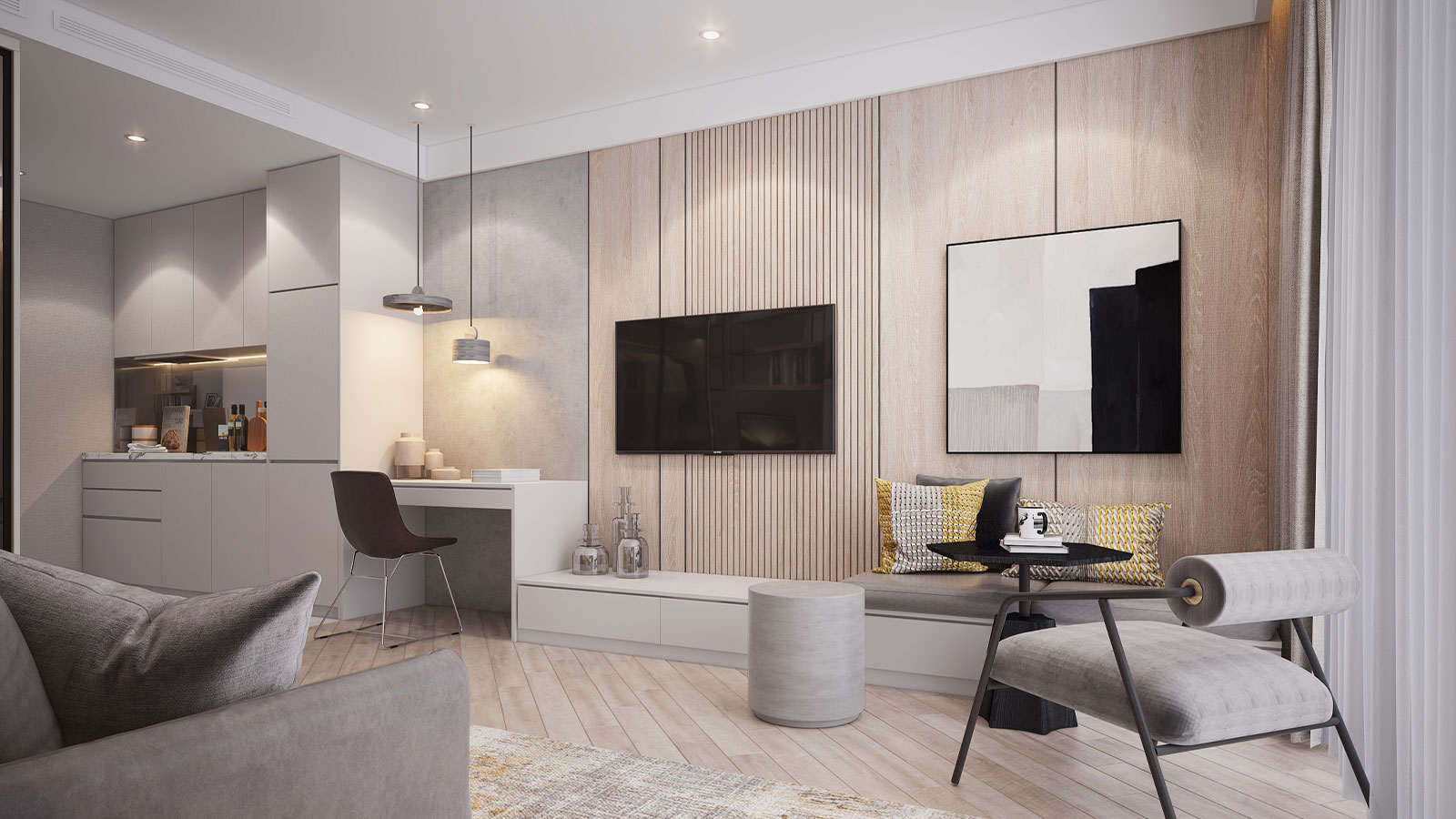 Thiết kế nội thất mẫu căn hộ officetel Lavida Plus - Quận 7, TP Hồ Chí Minh