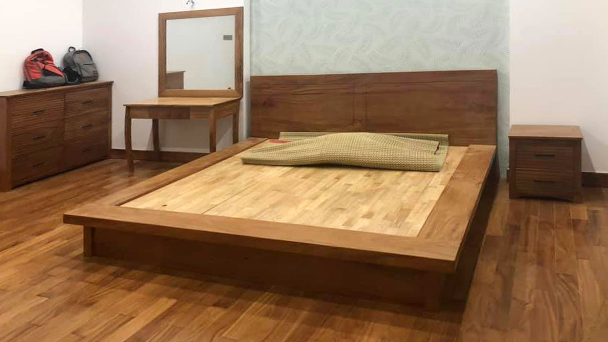 Nội thất gỗ tự nhiên nhà ở chị Trang - Bình Dương