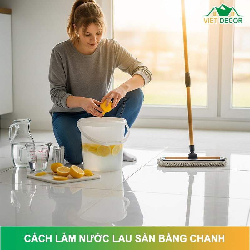 Cách làm nước lau sàn bằng chanh tại nhà ĐƠN GIẢN