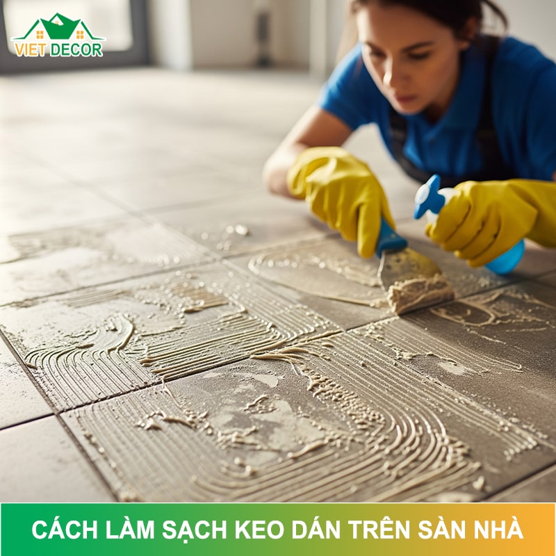 Cách làm sạch keo dán sàn nhà dễ dàng [MẸO HAY]