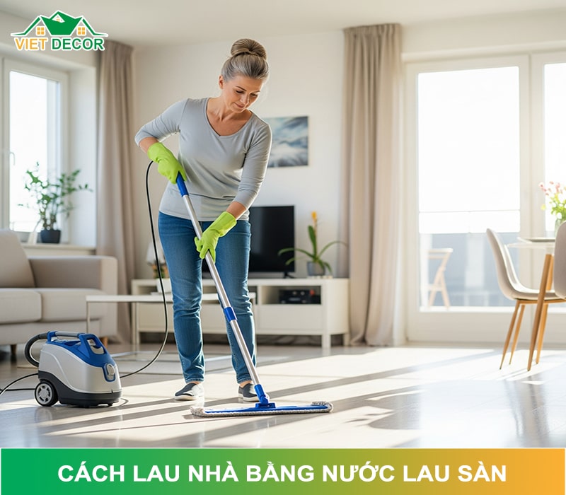 Hướng dẫn cách lau nhà bằng nước lau sàn [Hiệu Quả]