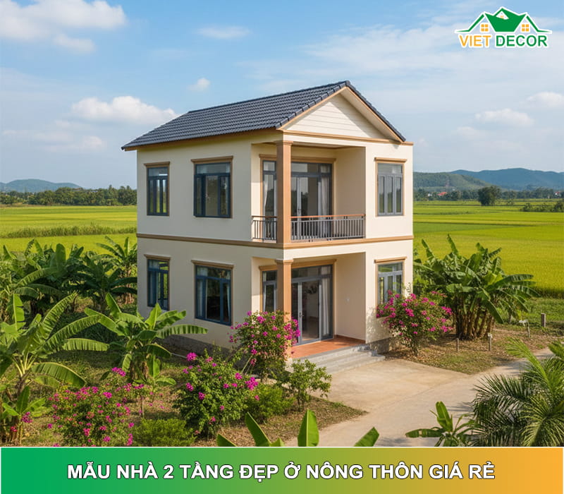 10+ Mẫu nhà 2 tầng đẹp ở nông thôn giá rẻ - Thiết kế tối ưu chi phí ngay từ đầu