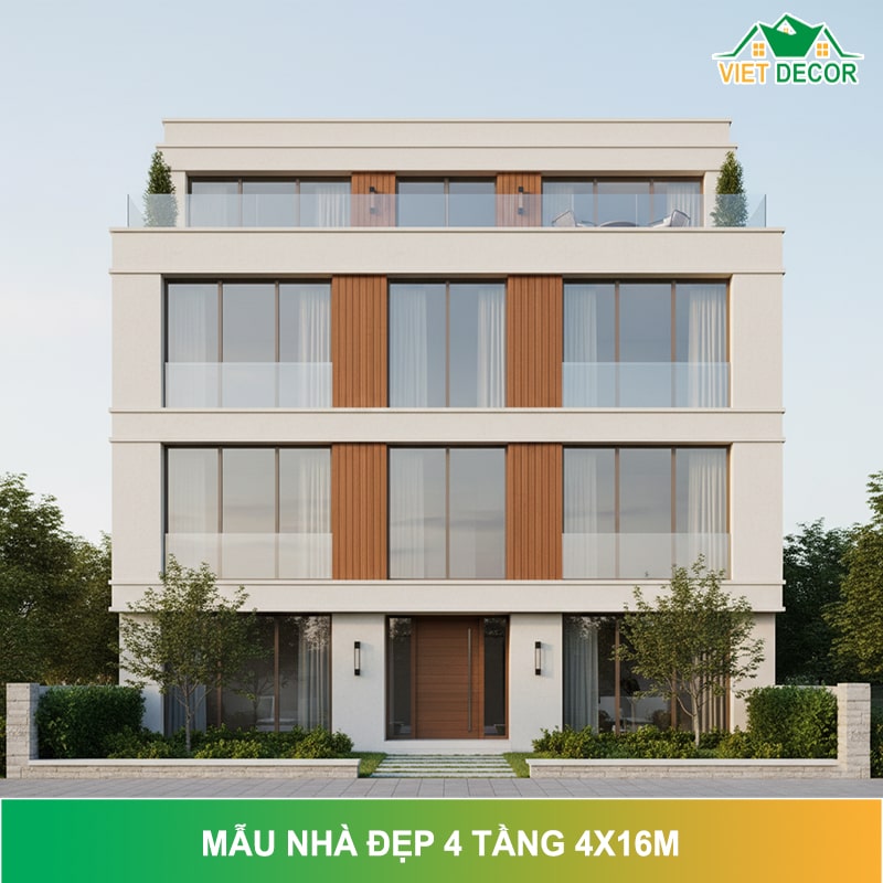 10+ mẫu nhà đẹp 4 tầng 4x16m dẫn đầu xu hướng 2026