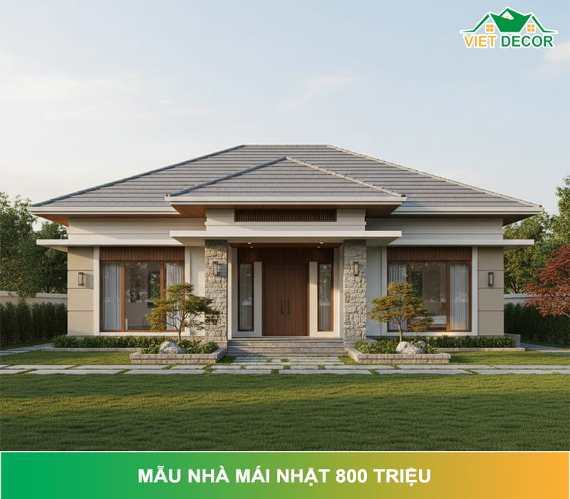 15+ mẫu nhà mái Nhật 800 triệu đẹp & tối ưu công năng