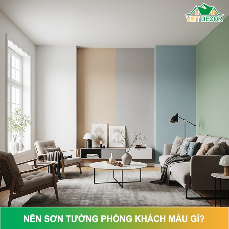 Nên sơn tường phòng khách màu gì? Gợi ý xu hướng màu sơn đẹp 2025