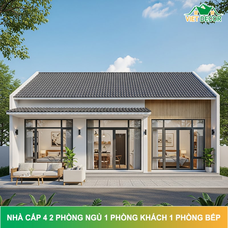 Nhà cấp 4 2 phòng ngủ 1 phòng khách 1 phòng bếp ĐẸP 2026