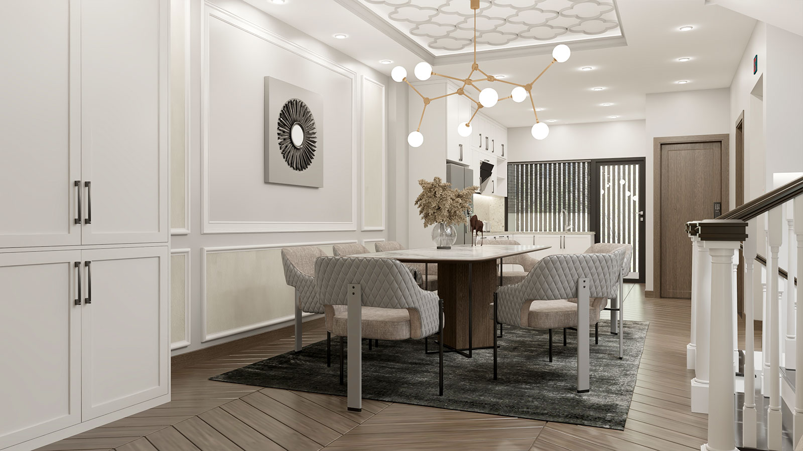 Thiết kế nội thất nhà phố thương mại shophouse T&T City Millennia - Long An Tây Ninh