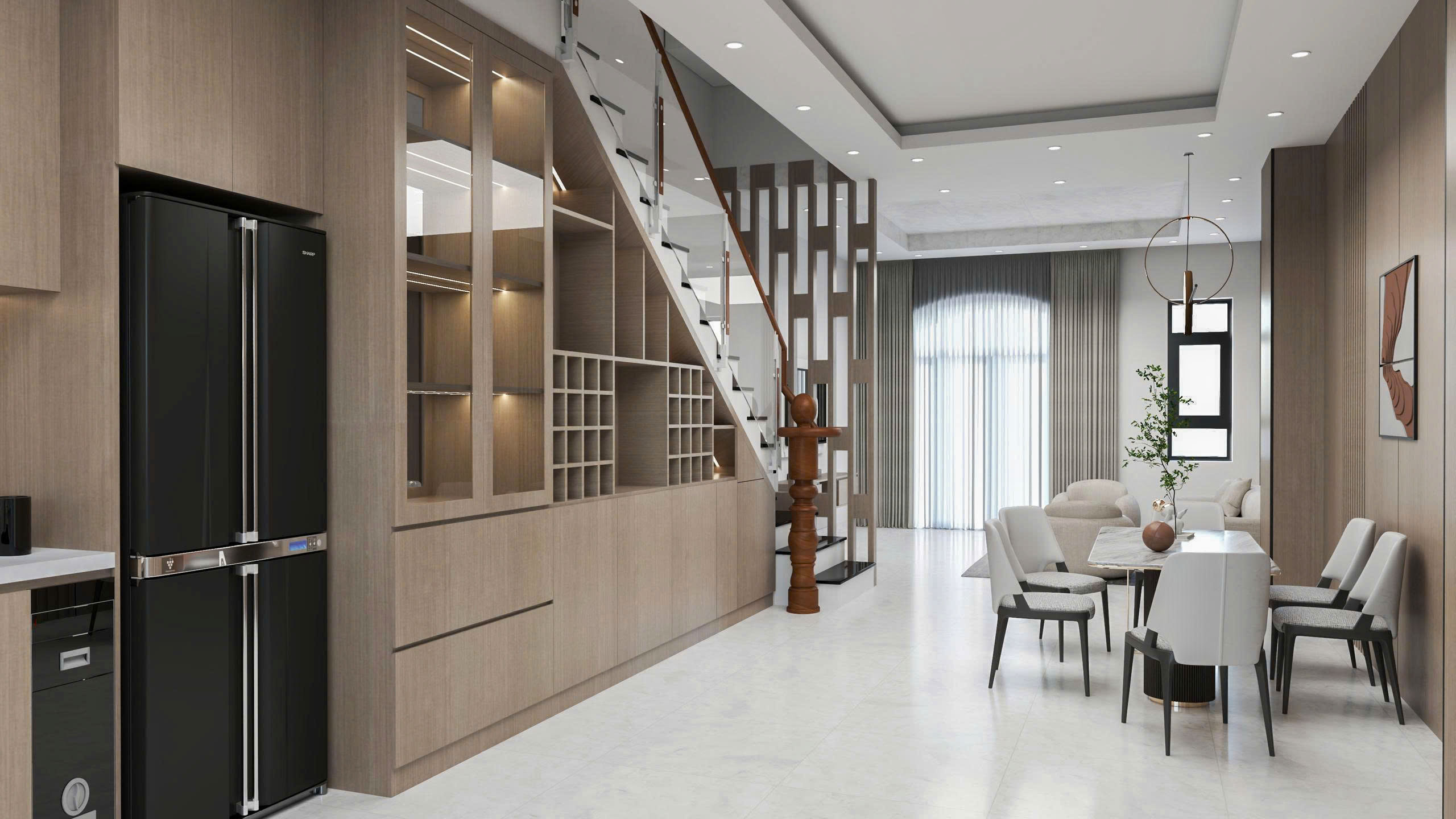 Thiết kế nội thất nhà phố tại Lavilla Green City Long An (Tây Ninh) – Thi công nhanh chóng, chuẩn bản vẽ 3D