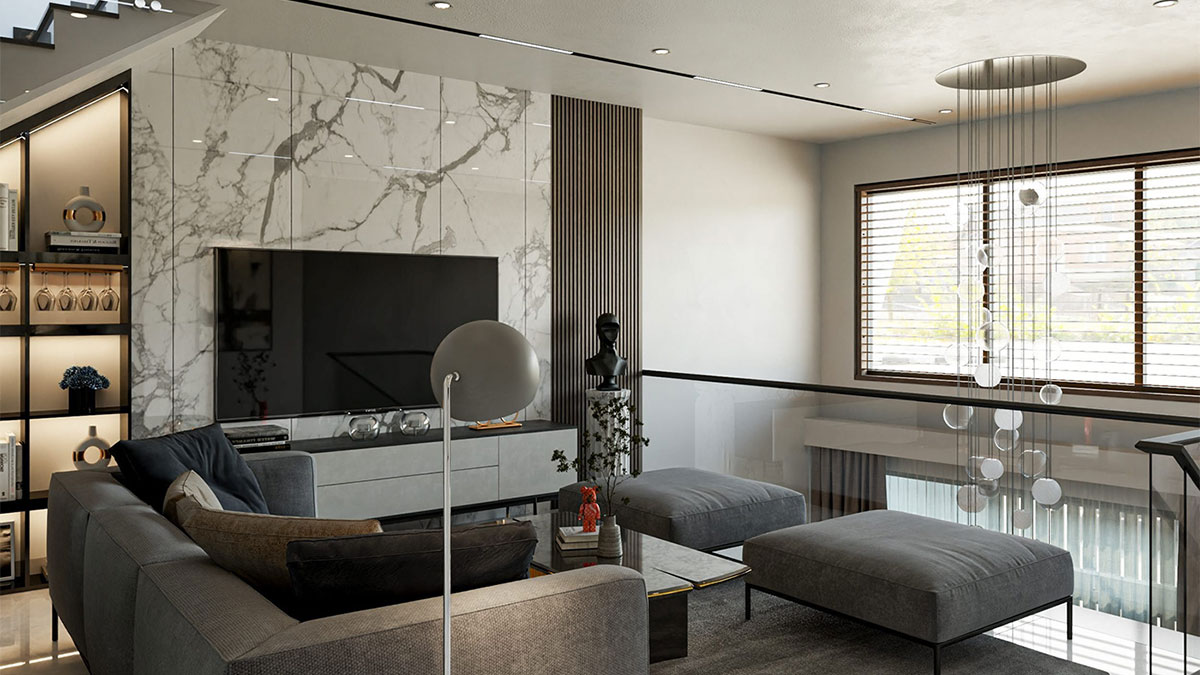 Nội thất nhà phố phong cách thiết kế hiện đại modern