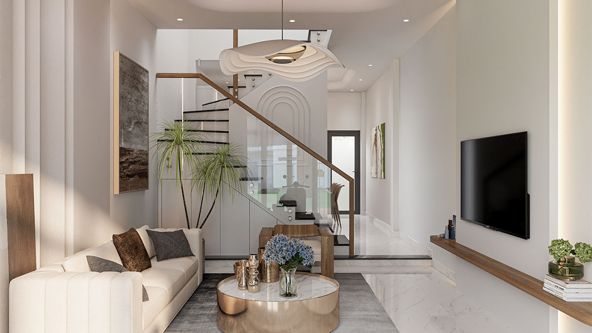 Nội thất nhà phố phong cách thiết kế hiện đại tối giản modern minimalism
