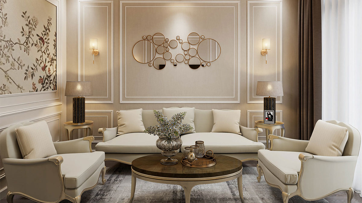 Nội thất nhà phố phong cách thiết kế tân cổ điển sang trọng luxury