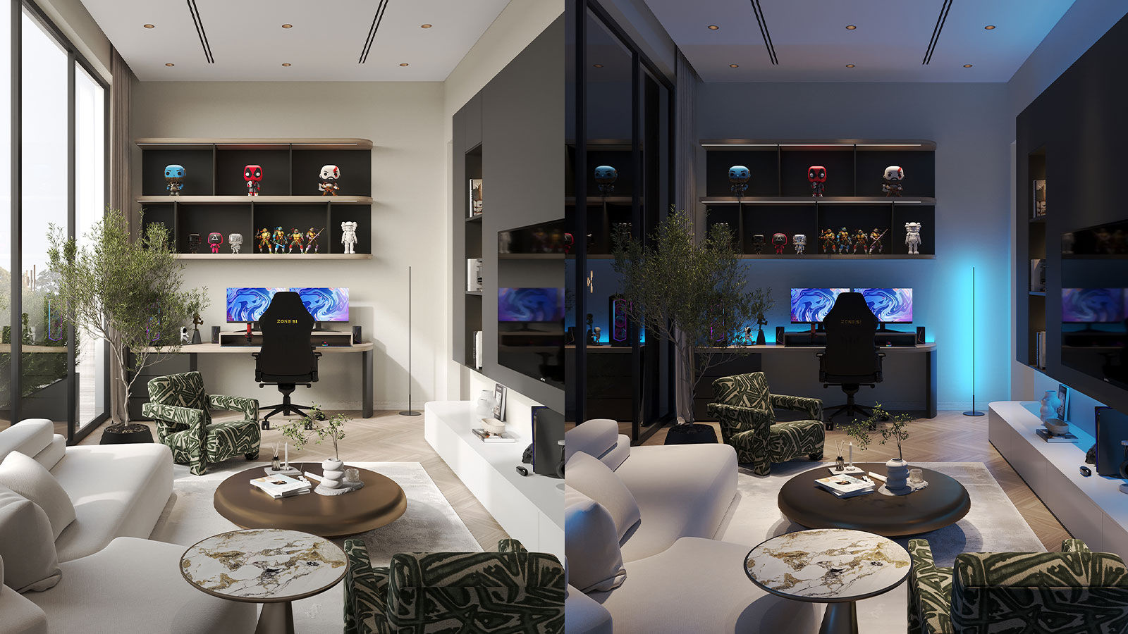 Nội thất phòng phong cách thiết kế gaming room