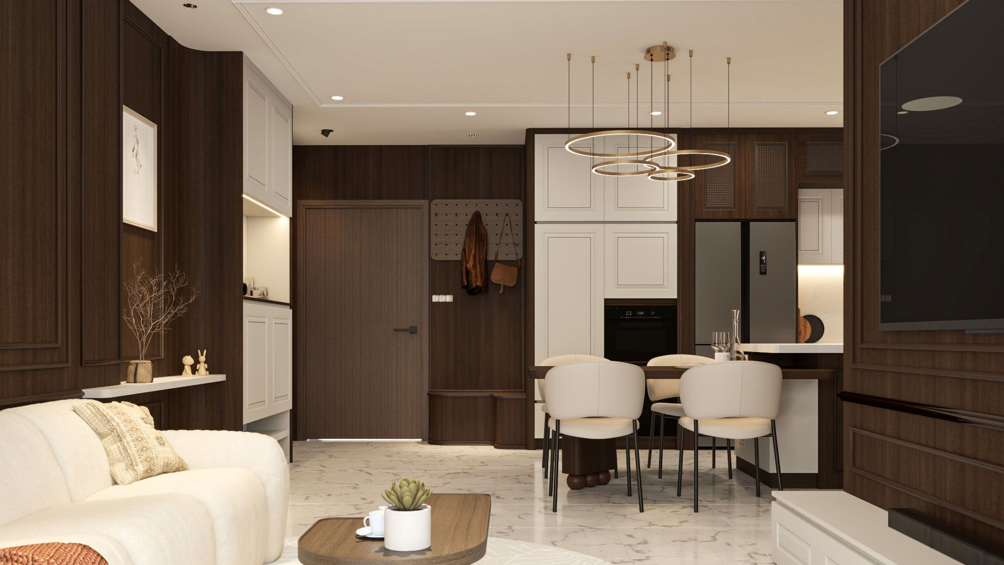 Nghệ Thuật Tân Cổ Điển Đỉnh Cao: Nội Thất Căn Hộ 2PN 74m2 Essensia Sky Từ Việt Decor