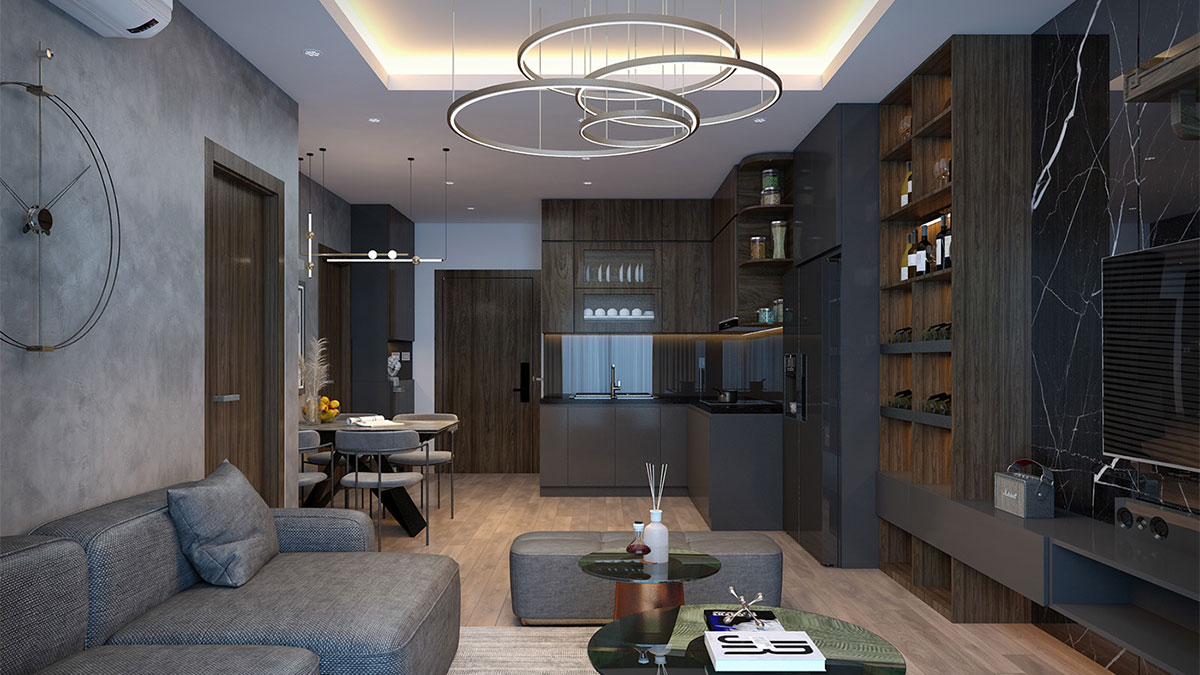 Nội thất căn hộ phong cách thiết kế hiện đại modern