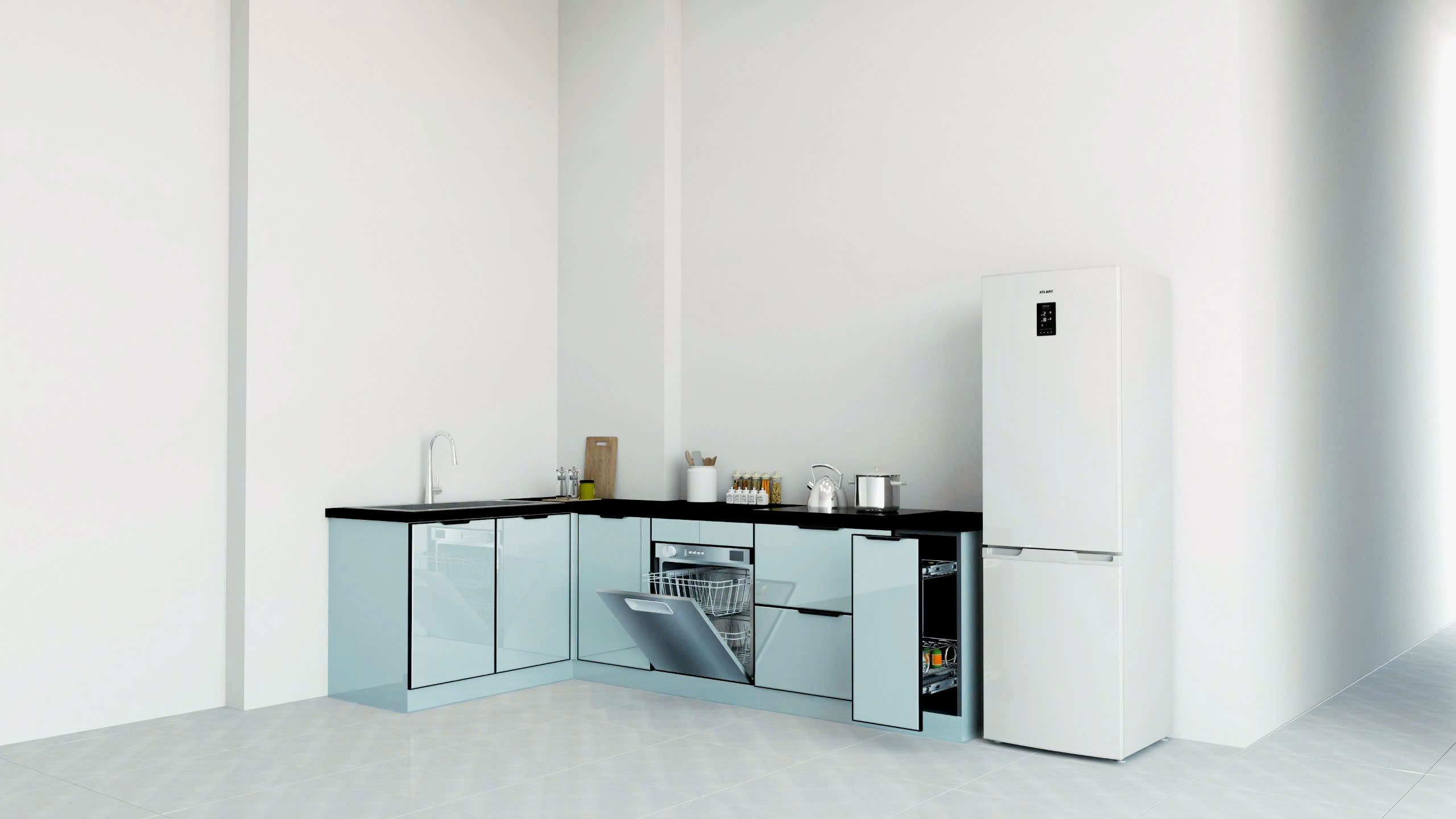 Thi Công Tủ Bếp Dưới Inox Cánh Kính Tại TP.HCM: Nâng Cấp Không Gian Bếp Lộn Xộn