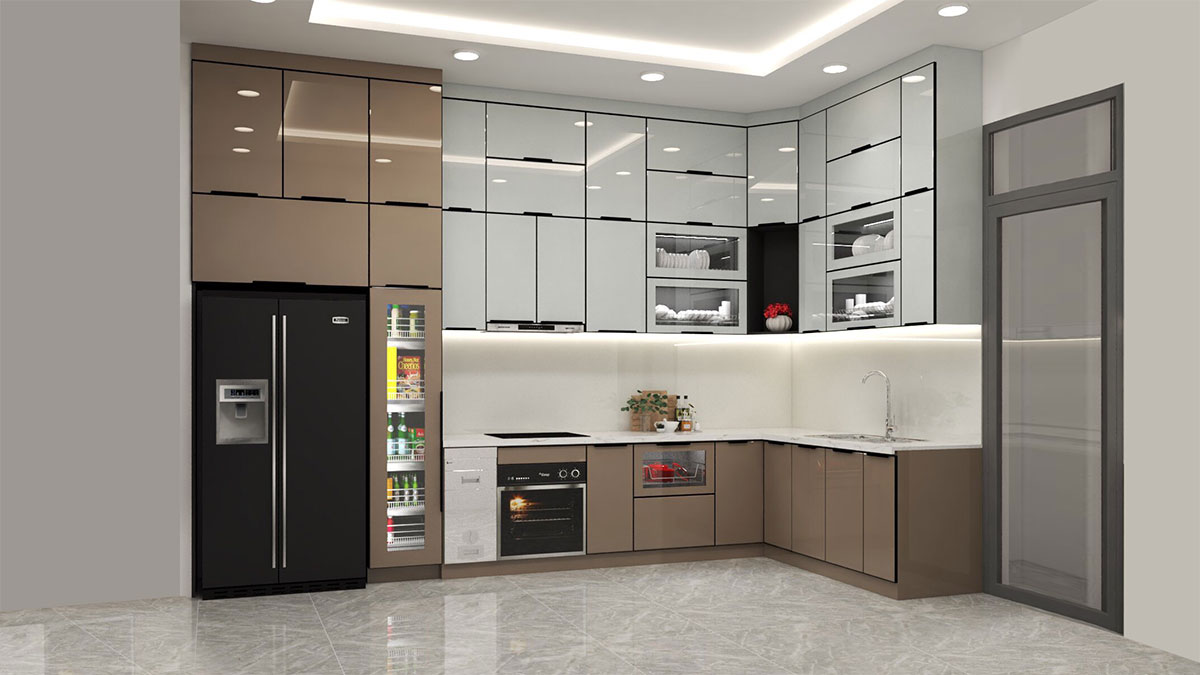 Tủ bếp nhà anh Hiến