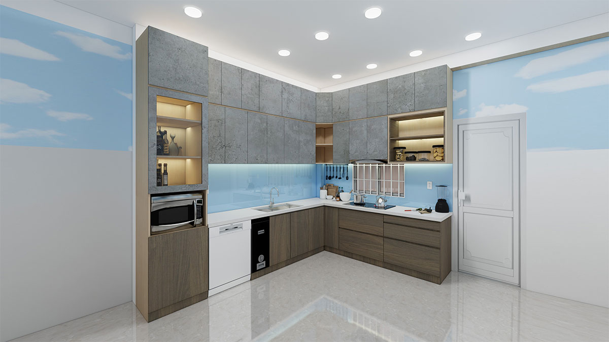Tủ bếp nhà chị Kim Ngân
