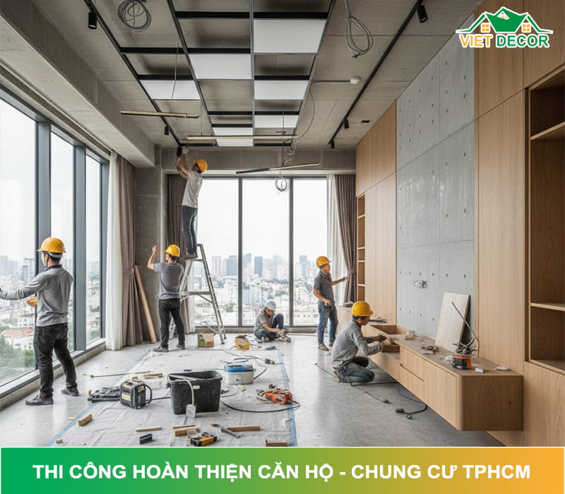 Công ty thi công hoàn thiện chung cư TPHCM trọn gói - uy tín, đúng tiến độ
