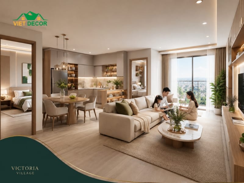 Các mẫu thiết kế nội thất căn hộ 2PN tại Victoria Village tại Nội Thất Việt Decor