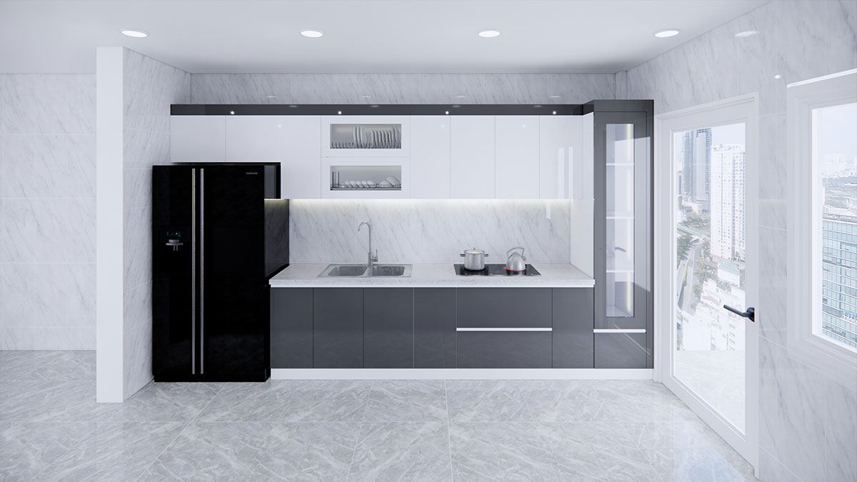 Tủ bếp nhà anh Tiến