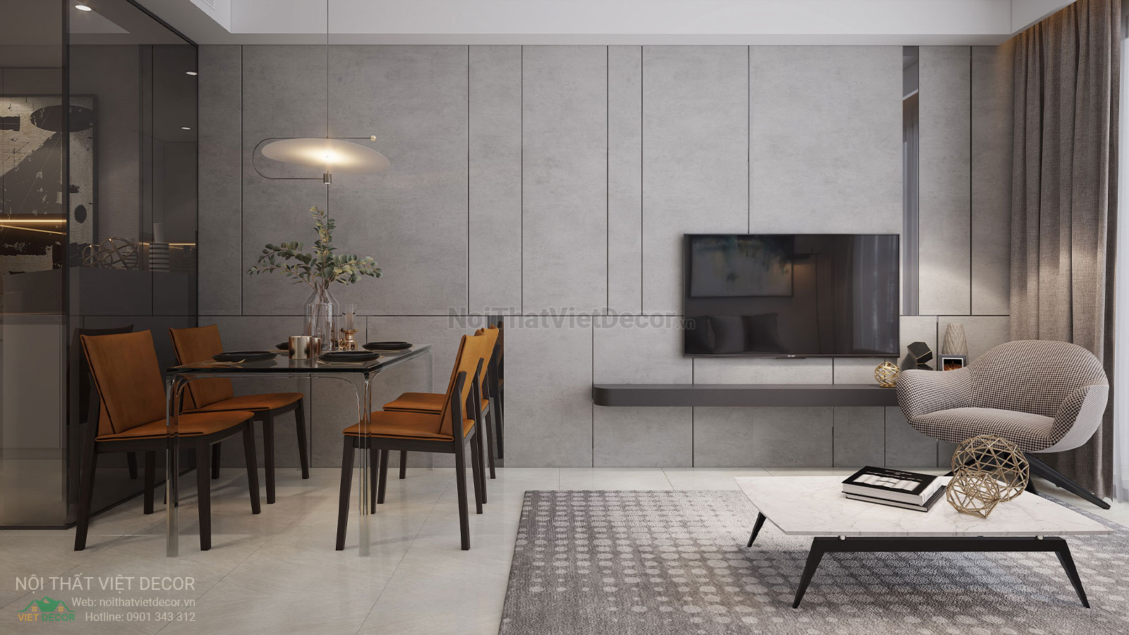 Nội thất Việt Decor thiết kế thi công trang trí nội thất căn hộ 2 phòng ngủ dự án lavida plus quận 7 tp hồ chí minh