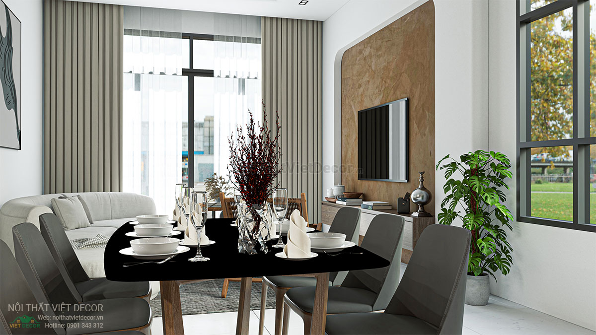 Nội Thất Việt Decor thiết kế hồ sơ phối cảnh nội thất 3D nhà phố tại thành phố Gò Công tỉnh Tiền Giang