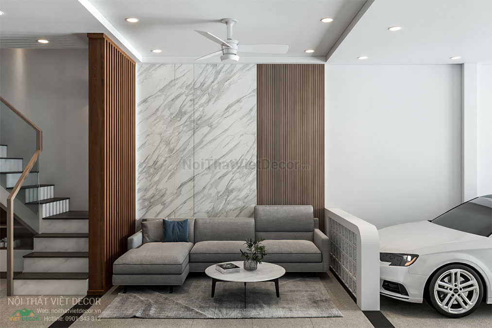 Nội thất Việt Decor thiết kế thi công nội thất nhà phố 3 phòng ngủ tại huyện Nhà Bè, thành phố Hồ Chí Minh, sofa phòng khách