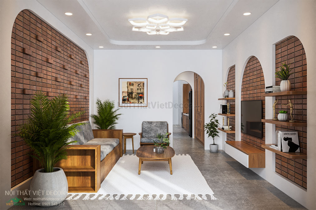 Nội thất Việt Decor thiết kế thi công nội thất nhà phố độc lạ, cá tính tại quận 2, thành phố Hồ Chí Minh, phòng khách