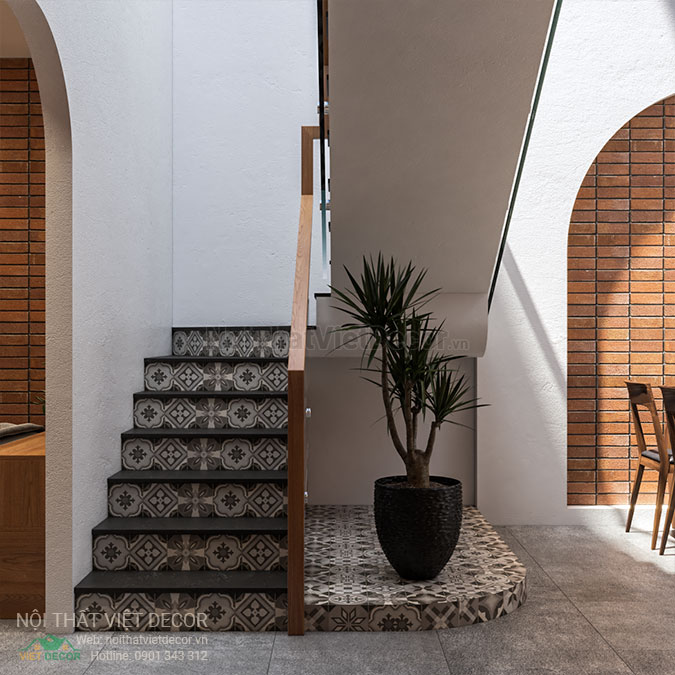 Nội thất Việt Decor thiết kế thi công nội thất nhà phố độc lạ, cá tính tại quận 2, thành phố Hồ Chí Minh, thang bộ