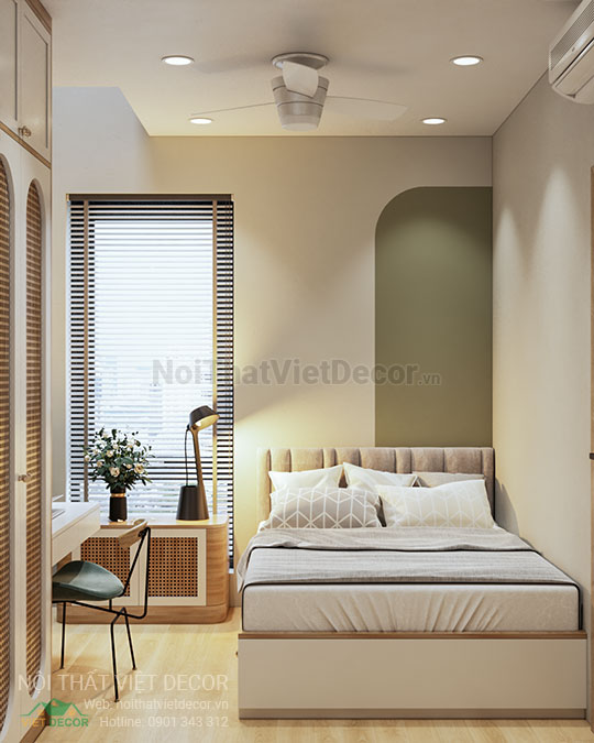 Nội thất Việt Decor thiết kế thi công nội thất nhà phố 3 phòng ngủ tại quận 7, thành phố Hồ Chí Minh, phòng ngủ 2