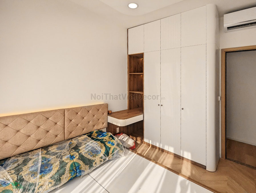 Nội Thất Việt Decor thiết kế thi công nội thất căn hộ 2 phòng ngủ chung cư Quận 9 Hồ Chí Minh, phòng ngủ gia chủ
