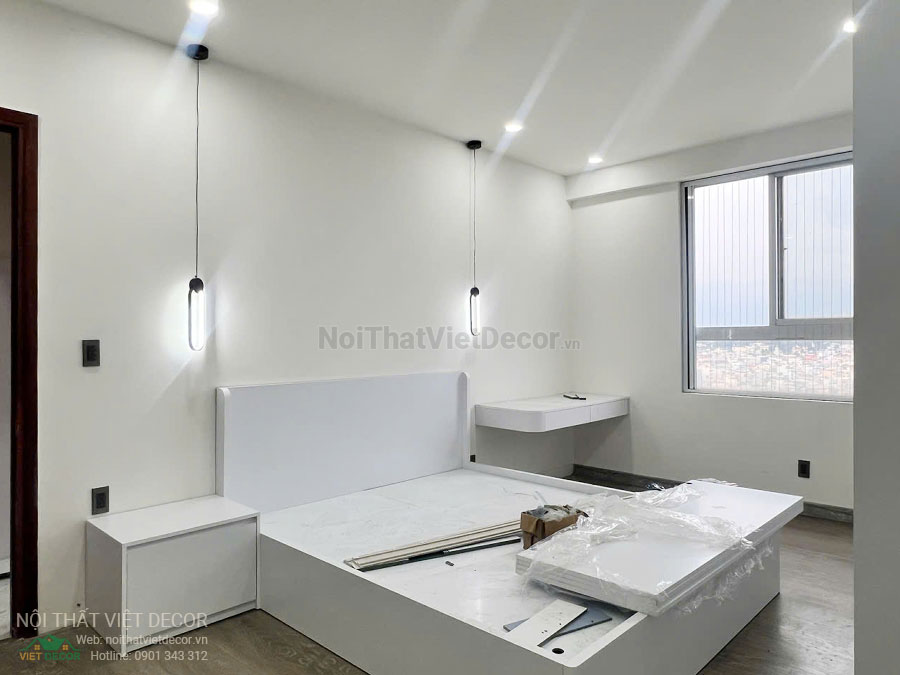 Nội Thất Việt Decor thi công cải tạo nội thất, căn hộ 3 phòng ngủ chung cư Tecco phường Linh Đồng thành phố Thủ Đức phòng ngủ master