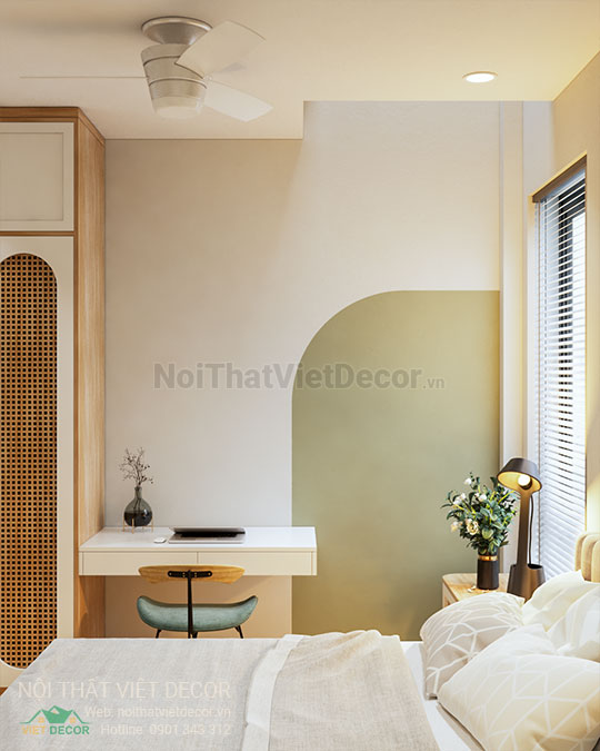 Nội thất Việt Decor thiết kế thi công nội thất nhà phố 3 phòng ngủ tại quận 7, thành phố Hồ Chí Minh, phòng ngủ 2