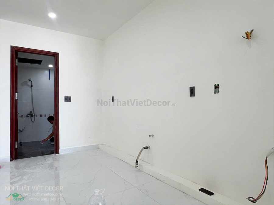 Nội Thất Việt Decor thi công cải tạo hoàn thiện căn hộ 3 phòng ngủ chung cư Tecco phường Linh Đồng thành phố Thủ Đức phòng bếp