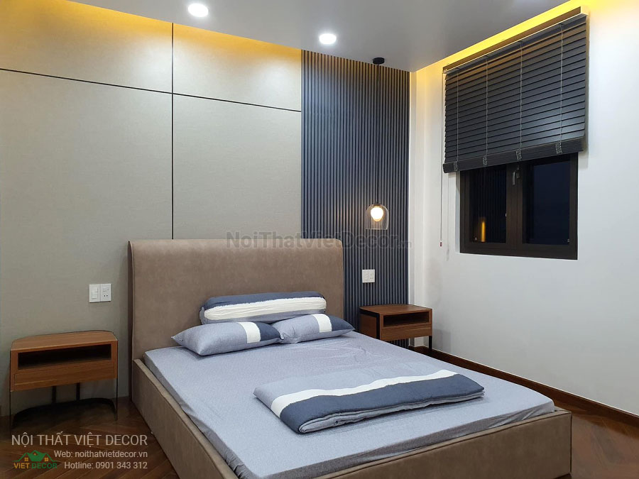 Nội Thất Việt Decor thiết kế thi công trang trí nội thất, tủ bếp gỗ công nghiệp An Cường, nhà phố 3 phòng ngủ tại quận 3 thành phố Hồ Chí Minh, phòng ngủ 2