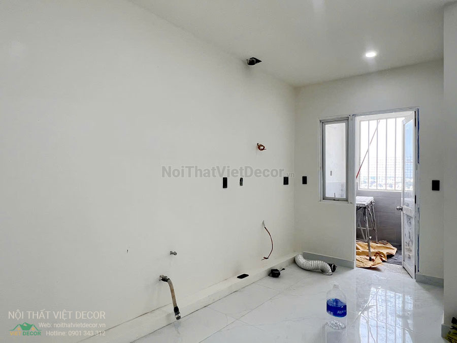 Nội Thất Việt Decor thi công cải tạo hoàn thiện căn hộ 3 phòng ngủ chung cư Tecco phường Linh Đồng thành phố Thủ Đức phòng bếp