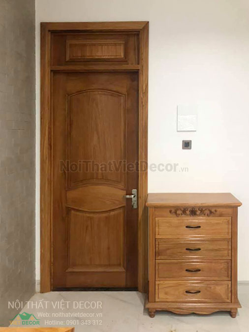 Nội Thất Việt Decor thiết kế thi công nội thất, tủ bếp gỗ sồi tự nhiên nhà ở gia đình chị Trang tại Bình Dương, tủ giày, tủ trang trí