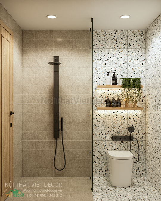 Nội thất Việt Decor thiết kế thi công nội thất nhà phố 3 phòng ngủ tại quận 7, thành phố Hồ Chí Minh, nhà vệ sinh