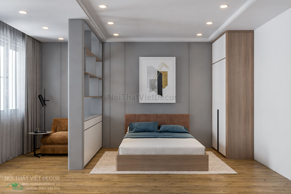 Nội thất Việt Decor thiết kế thi công nội thất nhà phố 3 phòng ngủ tại huyện Nhà Bè, thành phố Hồ Chí Minh, phòng ngủ 2