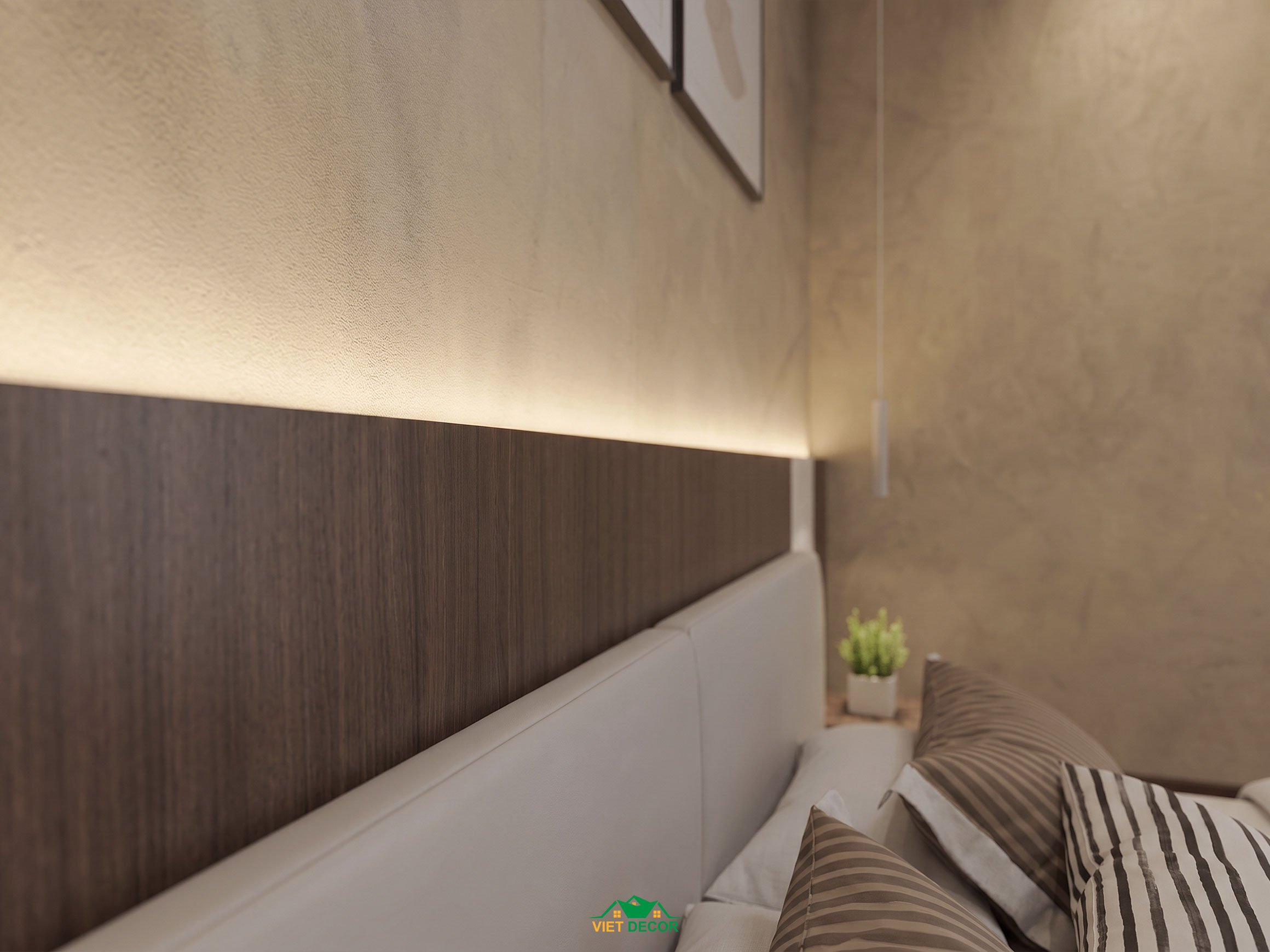 Nội Thất Việt Decor thiết kế thi công nội thất căn hộ 3 phòng ngủ The Opus One Vinhomes Grand Park TP HCM, phòng ngủ nhỏ