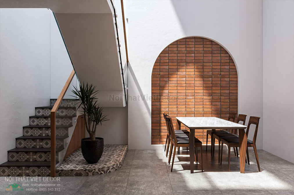 Nội thất Việt Decor thiết kế thi công nội thất nhà phố độc lạ, cá tính tại quận 2, thành phố Hồ Chí Minh, bàn ăn nhà bếp