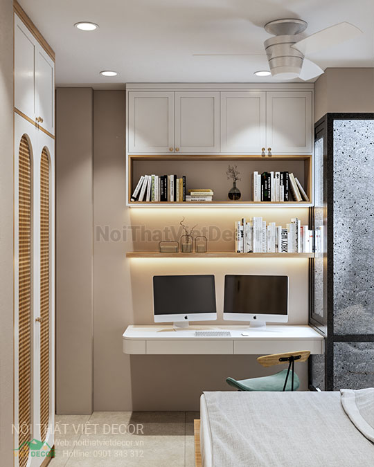 Nội thất Việt Decor thiết kế thi công nội thất nhà phố 3 phòng ngủ tại quận 7, thành phố Hồ Chí Minh, phòng ngủ 3