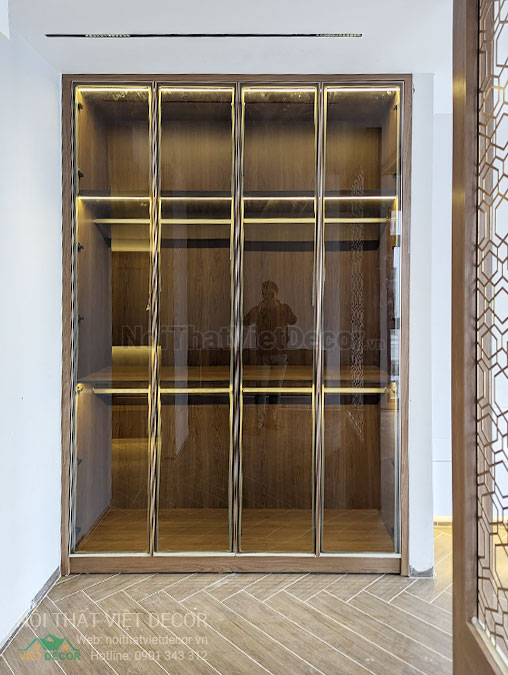 Nội Thất Việt Decor thiết kế thi công nội thất, tủ bếp gỗ công nghiệp An Cường, nhà phố 3 phòng ngủ tại tỉnh Cần Thơ, tủ quần áo phòng ngủ 3