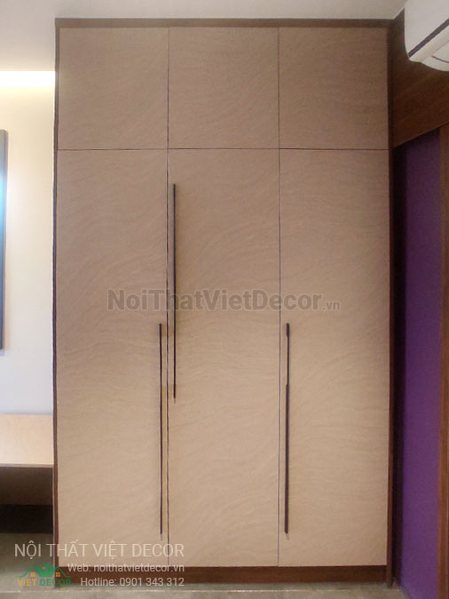 Nội Thất Việt Decor thiết kế thi công nội thất, tủ bếp gỗ công nghiệp An Cường, biệt thự 4 tầng tại dự án Lovera Premier Bình Chánh Tp Hồ Chí Minh, phòng ngủ 1, tủ quần áo