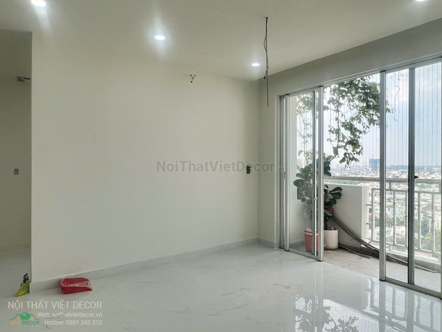 Nội Thất Việt Decor thi công cải tạo hoàn thiện căn hộ 3 phòng ngủ chung cư Tecco phường Linh Đồng thành phố Thủ Đức phòng khách