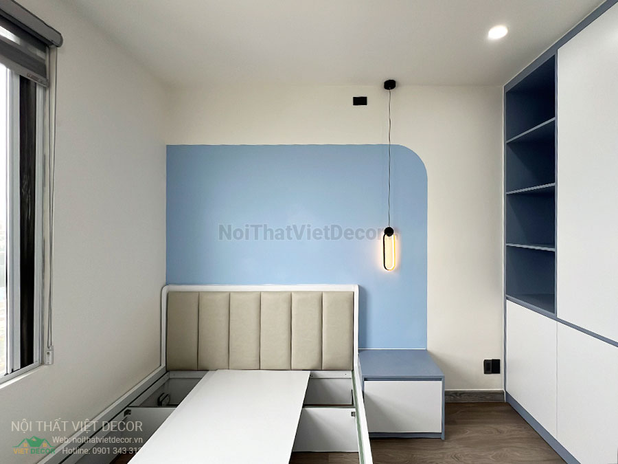 Nội Thất Việt Decor thiết kế thi công cải tạo nội thất, hoàn thiện căn hộ 3 phòng ngủ chung cư Tecco phường Linh Đồng thành phố Thủ Đức phòng ngủ bé trai