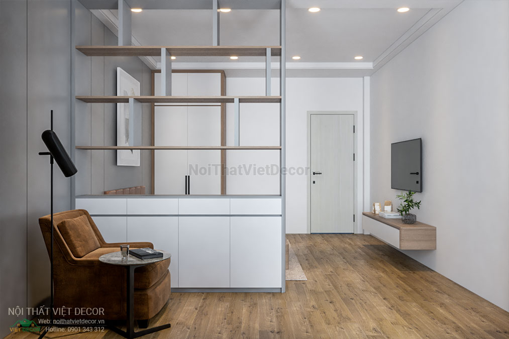 Nội thất Việt Decor thiết kế thi công nội thất nhà phố 3 phòng ngủ tại huyện Nhà Bè, thành phố Hồ Chí Minh, ghế đọc sách phòng ngủ 2