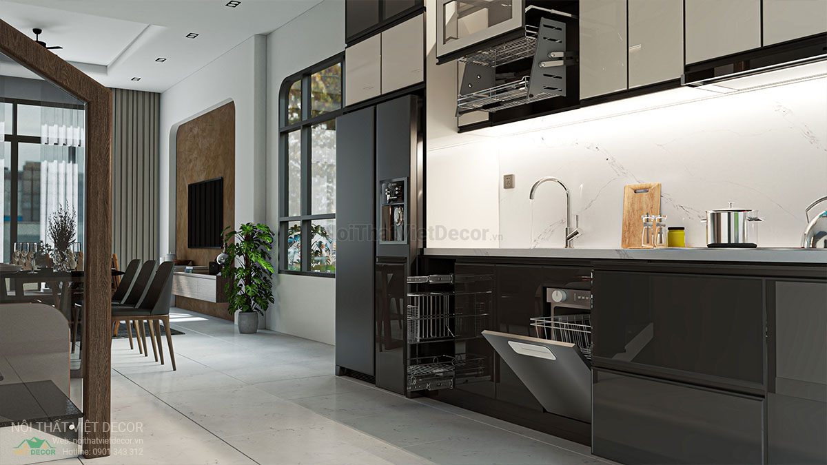 Nội Thất Việt Decor thiết kế hồ sơ phối cảnh nội thất 3D nhà phố tại thành phố Gò Công tỉnh Tiền Giang
