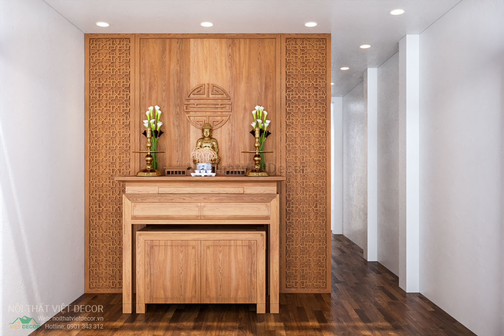 Nội thất Việt Decor thiết kế thi công nội thất nhà phố độc lạ, cá tính tại quận 2, thành phố Hồ Chí Minh, phòng thờ